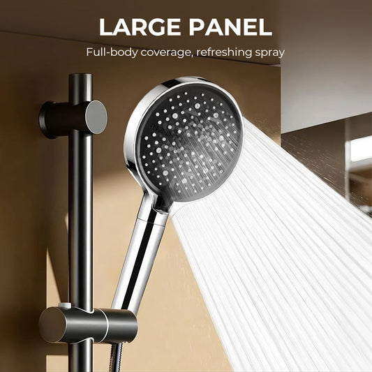 🔥 Høytrykksdusj med justerbar stråle – 15 cm panel og 7 posisjoner for maksimal dusjopplevelse! 🚿✨