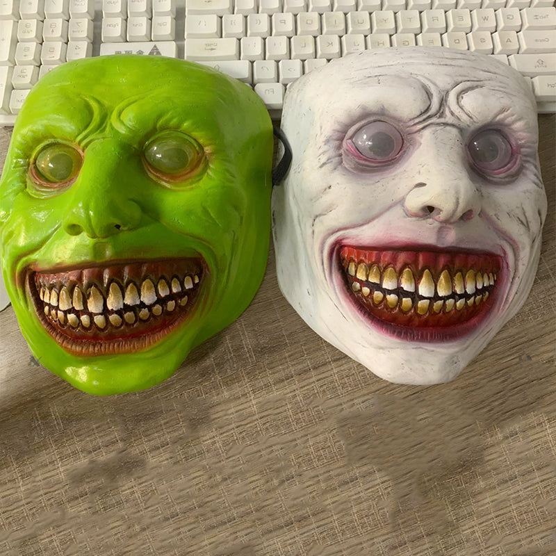 🔥Stor Halloween-överraskning!!💀Läskigt skräck-Halloweenmask