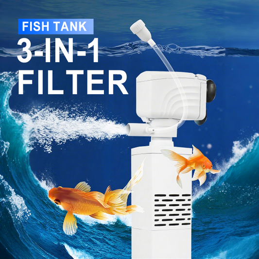 🔥3-i-1 akvariefilter – filtrering, oksygenering og vannpumping