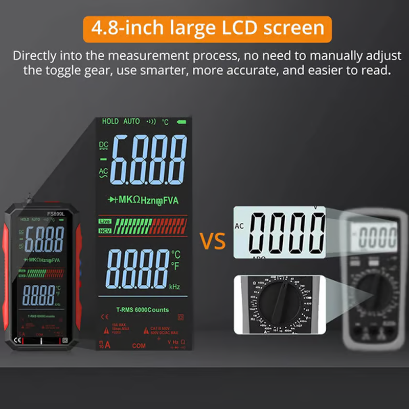 USB-uppladdningsbar Digital Multimeter
