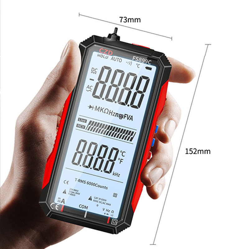 USB-uppladdningsbar Digital Multimeter