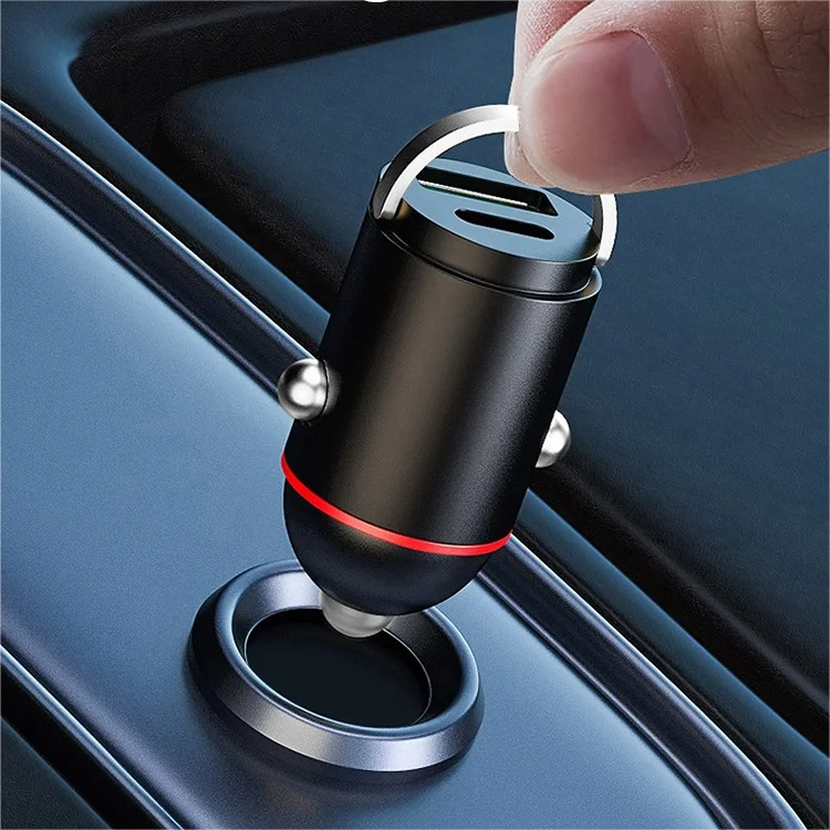 🚗 50 % RABATT NÅ! ✨ 2-porters kompakt hurtiglader for bilen – 24 W USB-C og USB-A med overopphetingsbeskyttelse for effektiv lading mens du er på reise 🔌📱