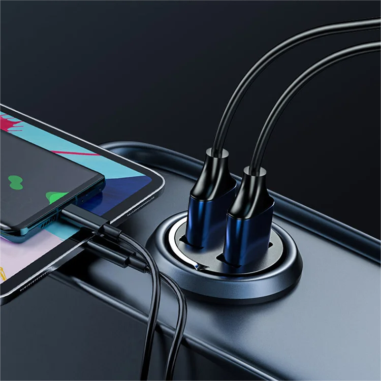 🚗 50 % RABATT NÅ! ✨ 2-porters kompakt hurtiglader for bilen – 24 W USB-C og USB-A med overopphetingsbeskyttelse for effektiv lading mens du er på reise 🔌📱