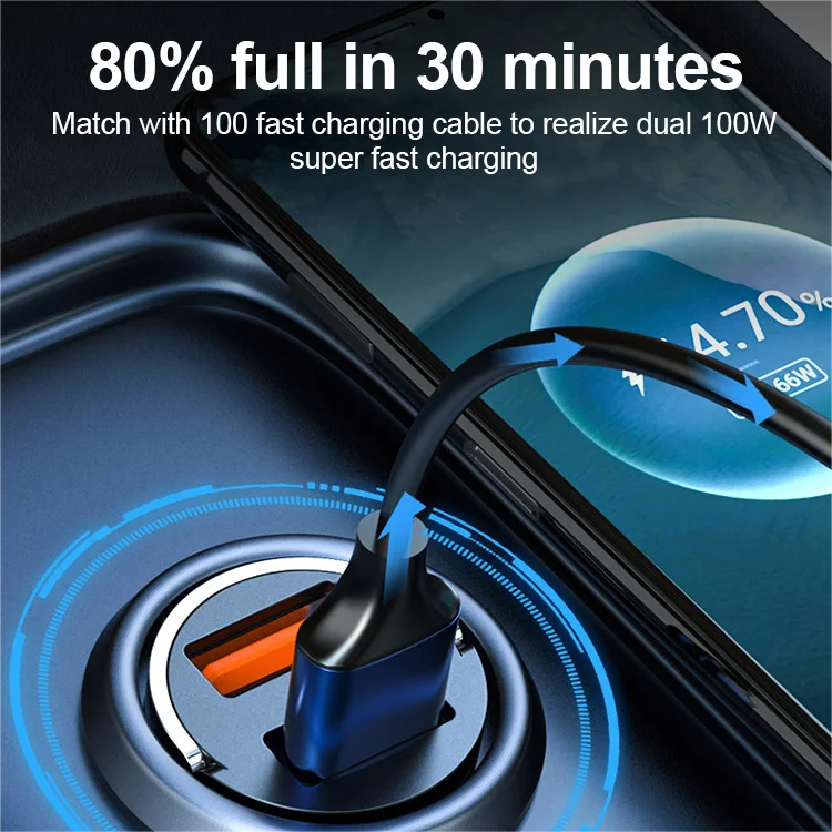 🚗 50 % RABATT NÅ! ✨ 2-porters kompakt hurtiglader for bilen – 24 W USB-C og USB-A med overopphetingsbeskyttelse for effektiv lading mens du er på reise 🔌📱