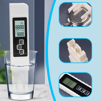 💧 50% RABATT NU! 🌊 3-i-1 TDS Vattenkvalitetstestare – Mäter pH, Klor & Hårdhet – Perfekt för Pool & Akvarium 📱