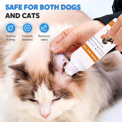 🐾 KÖP 2 FÅ 3! ✨ Öronrengörare för Hund & Katt - Skonsam Formula med Lugnande Aloe för att Förebygga Infektioner & Obehagliga Lukter 🌿👂