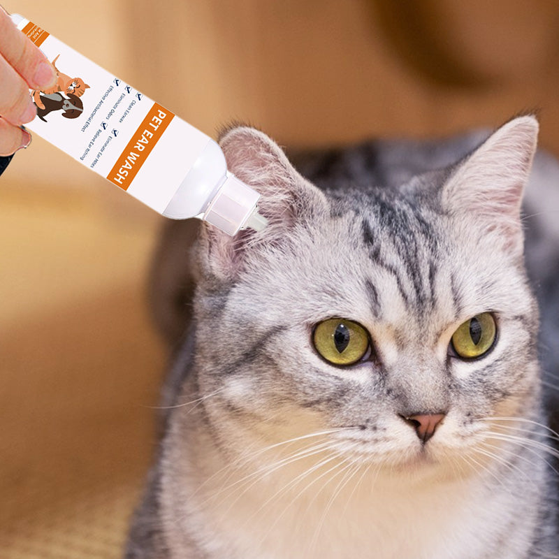 🐾 KÖP 2 FÅ 3! ✨ Öronrengörare för Hund & Katt - Skonsam Formula med Lugnande Aloe för att Förebygga Infektioner & Obehagliga Lukter 🌿👂