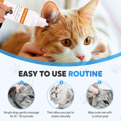 🐾 KÖP 2 FÅ 3! ✨ Öronrengörare för Hund & Katt - Skonsam Formula med Lugnande Aloe för att Förebygga Infektioner & Obehagliga Lukter 🌿👂