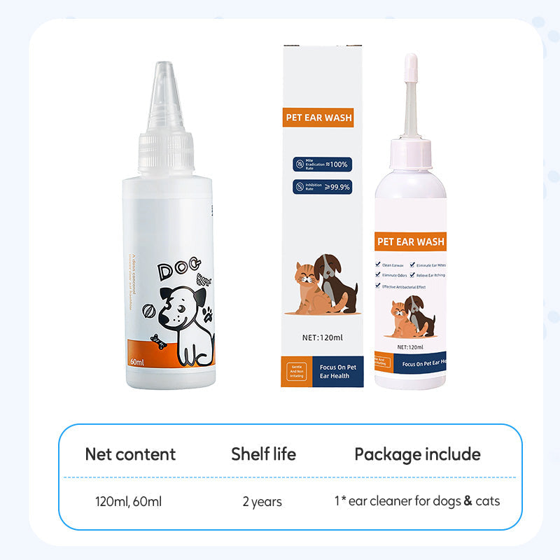 🐾 KÖP 2 FÅ 3! ✨ Öronrengörare för Hund & Katt - Skonsam Formula med Lugnande Aloe för att Förebygga Infektioner & Obehagliga Lukter 🌿👂