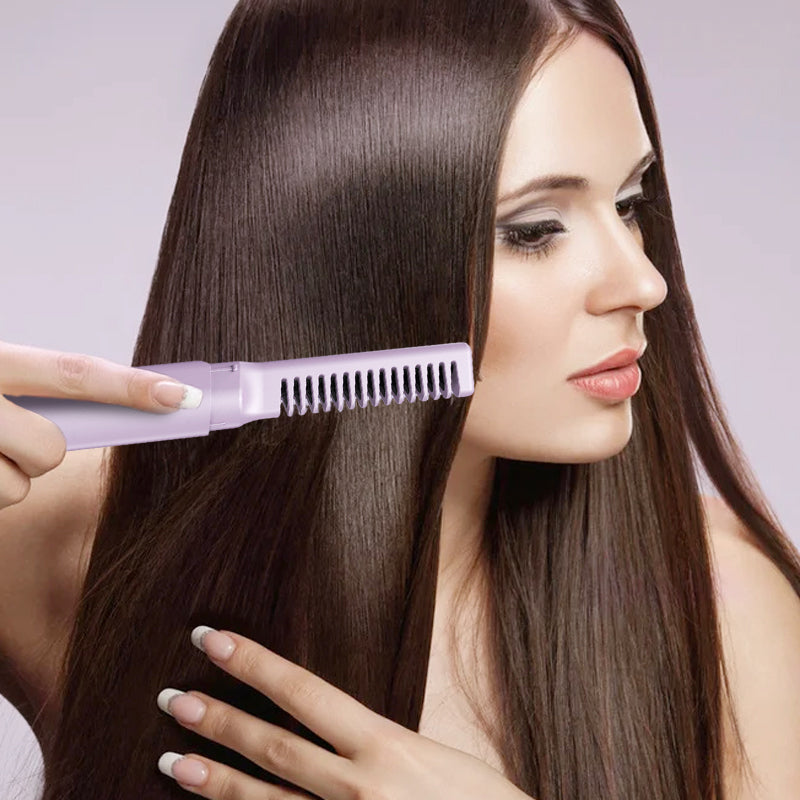 ⏳Tidsbegränsat erbjudande⏰ 49 % rabatt💇‍♀️Bärbar, sladdlös håruträtningskam (🎁V-formad håruträtningskam)