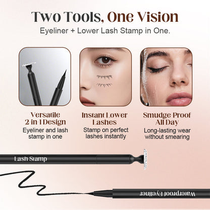 ✨ 50 % RABATT NU! ✨ 2-i-1 vattenfast eyeliner och ögonfransstämpel