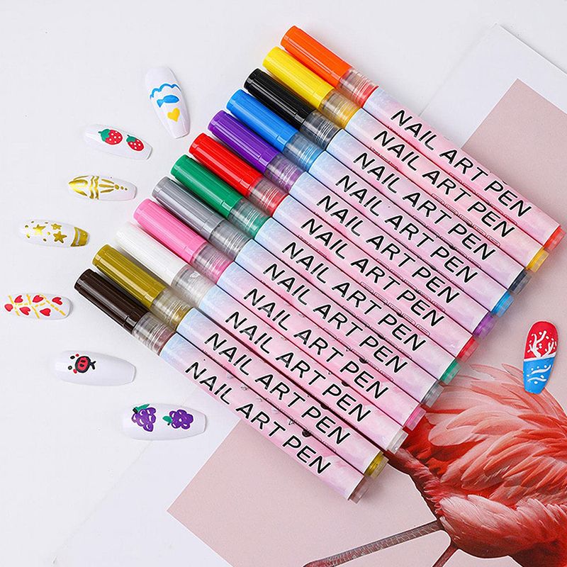 ✨ DIY Nagelkonstborstar – 12-färgers böjda nagelkonstborsteset 💅🎨