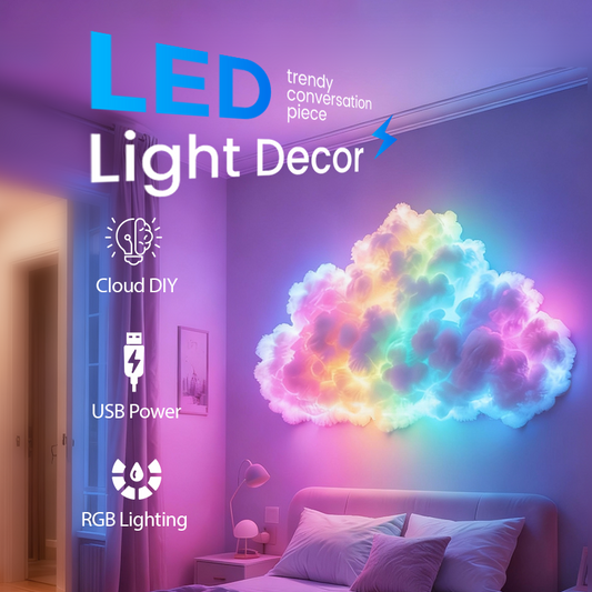 ⏳Begrenset tidsbegrenset 50 % rabatt⏰DIY USB-drevet LED-belysning formet som en tordensky🌈☁️