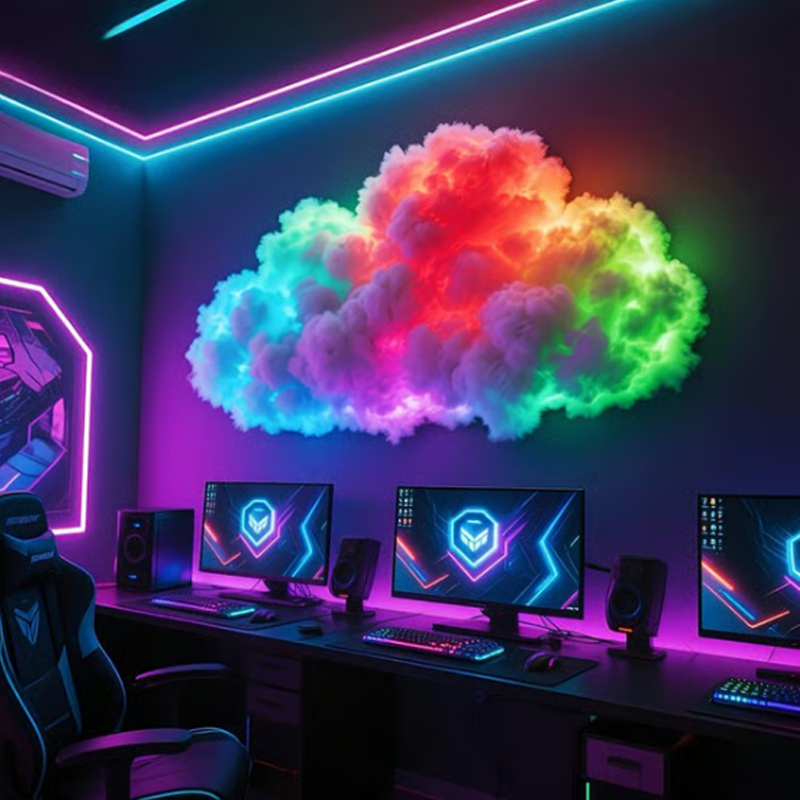 ⏳Begrenset tidsbegrenset 50 % rabatt⏰DIY USB-drevet LED-belysning formet som en tordensky🌈☁️