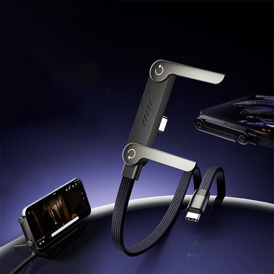 📱 2-i-1 usynlig ladekabel – 240 W hurtiglading, innebygd telefonstativ og robust design 🔋🎁