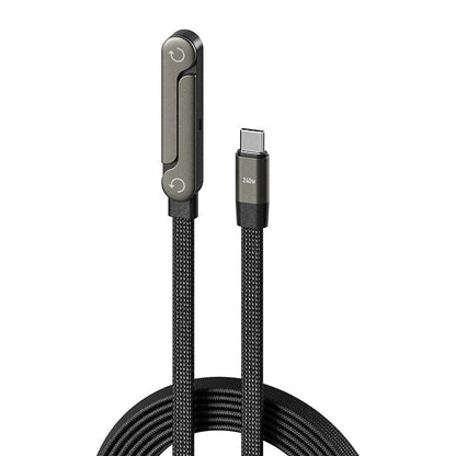 📱 2-i-1 Osynlig Laddningskabel – 240W Snabbladdning, Inbyggt Telefonstativ & Robust Design 🔋🎁
