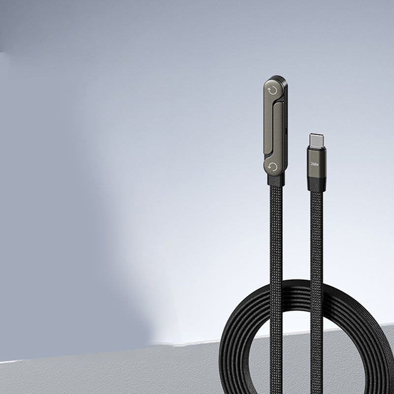 📱 2-i-1 Osynlig Laddningskabel – 240W Snabbladdning, Inbyggt Telefonstativ & Robust Design 🔋🎁