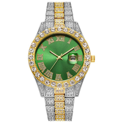 ⌚ 50% RABATT! ✨ Herrklocka med Strass & Kvartsverk – Lyxig Design, Iögonfallande & Perfekt för Fest 💎