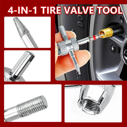 🔥🚗 HALVA PRISET -50% ⏰ 13-delars ventilverkygssats för bildäck 🔧 snabb montering & akut däckreparation ✨ perfekt för bilen hemma & på vägen