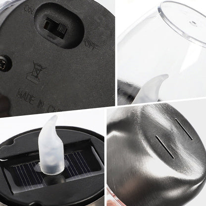 🕯️ KÖP 2 FÅ 1 GRATIS! ☀️ Pack Solenergi-LED-Bordslampor – Flamlösa & Vattentäta, Auto Tänd/Släck med Skymningssensor för Trädgård & Fest 🏕️