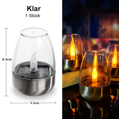 🕯️ KÖP 2 FÅ 1 GRATIS! ☀️ Pack Solenergi-LED-Bordslampor – Flamlösa & Vattentäta, Auto Tänd/Släck med Skymningssensor för Trädgård & Fest 🏕️