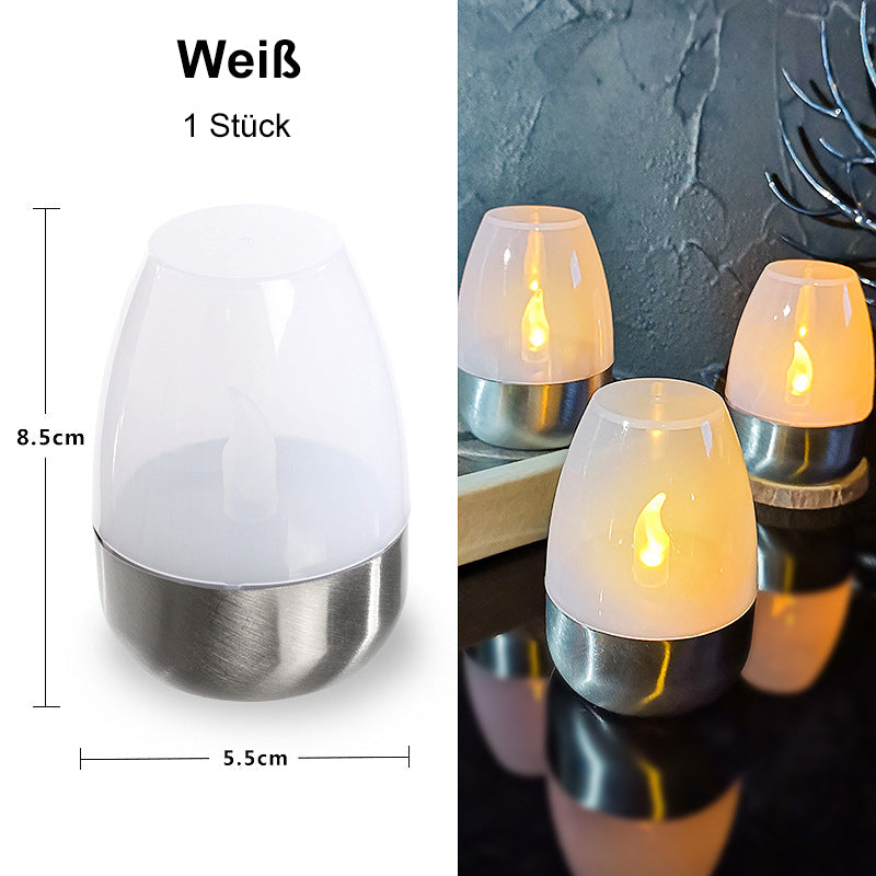 🕯️ KÖP 2 FÅ 1 GRATIS! ☀️ Pack Solenergi-LED-Bordslampor – Flamlösa & Vattentäta, Auto Tänd/Släck med Skymningssensor för Trädgård & Fest 🏕️