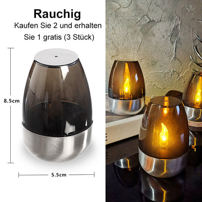 🕯️ KÖP 2 FÅ 1 GRATIS! ☀️ Pack Solenergi-LED-Bordslampor – Flamlösa & Vattentäta, Auto Tänd/Släck med Skymningssensor för Trädgård & Fest 🏕️