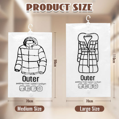 🧥 50% RABATT! 🛄 Vakuumförvaringspåsar – Sparar 80% Utrymme, Vattentät & För Täck/Kläder ✨