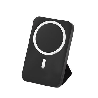 Mini hopfällbar trådlös magnetisk powerbank med stativ