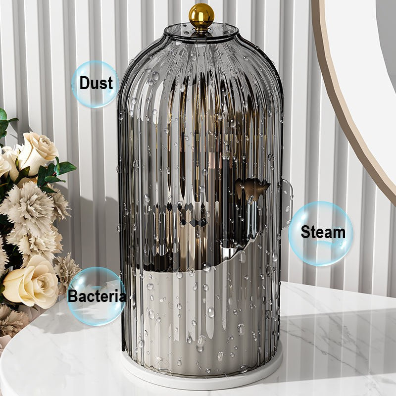 🏡 60% RABATT ✨ | Tandborstförvaring med Skjutlock – 3 Fack & 360° Roterbar