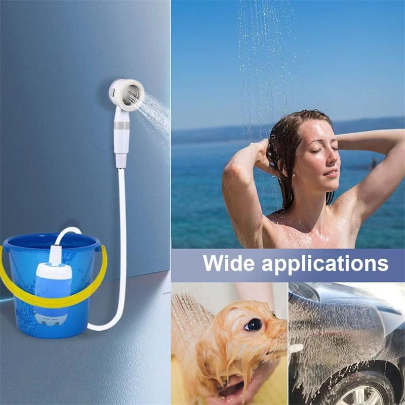 🔥😍Bärbar dusch för camping med vattenpump