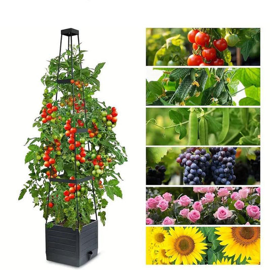 🪴55 % RABATT NÅ☀️Hevede blomsterkasser med espalier til hagen💧