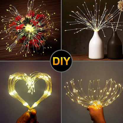 🎆 50% RABATT! 💡 Fyrverkerier LED Koppartrådsträngljus – Flexibel Koppartråd, Varmt Ljus & Dekorativ Festbelysning ✨