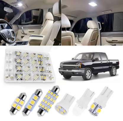 🚗50% RABATT!💡 42-pack LED Innerbelysning för Bil – Superljus Vit, 6 Storlekar & Enkel Installation!