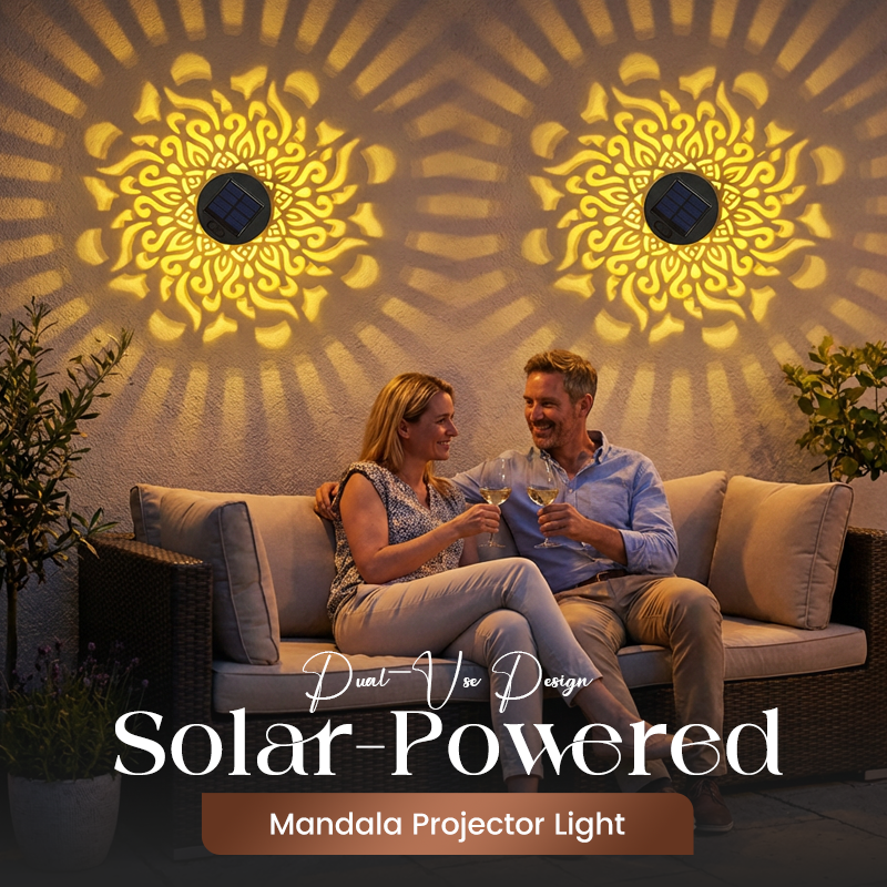 📢📢50% RABATT!!! ⏰Soldriven Mandala-Projektorlampa