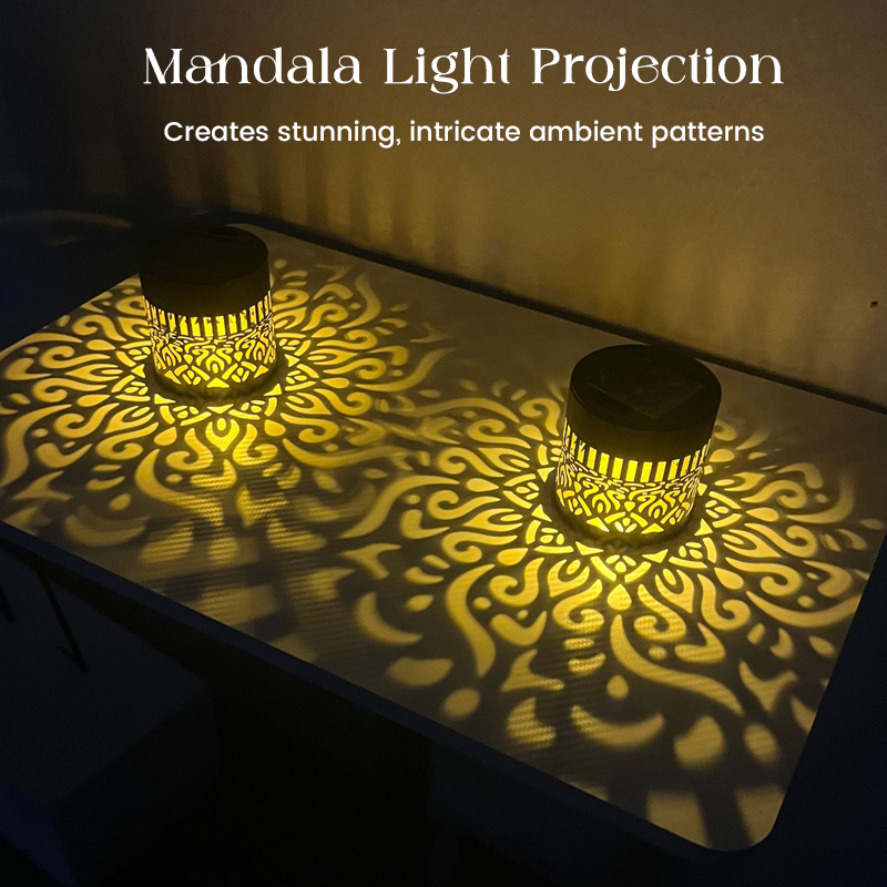 📢📢50% RABATT!!! ⏰Soldriven Mandala-Projektorlampa