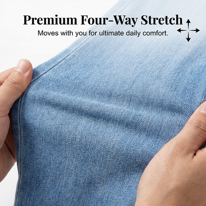 👖 50% RABATT! 💙 Högmidjade Utsvängda Stretchjeans för Kvinnor – Bekväm Passform, Retro Stil & Stretchigt Tyg 🌸