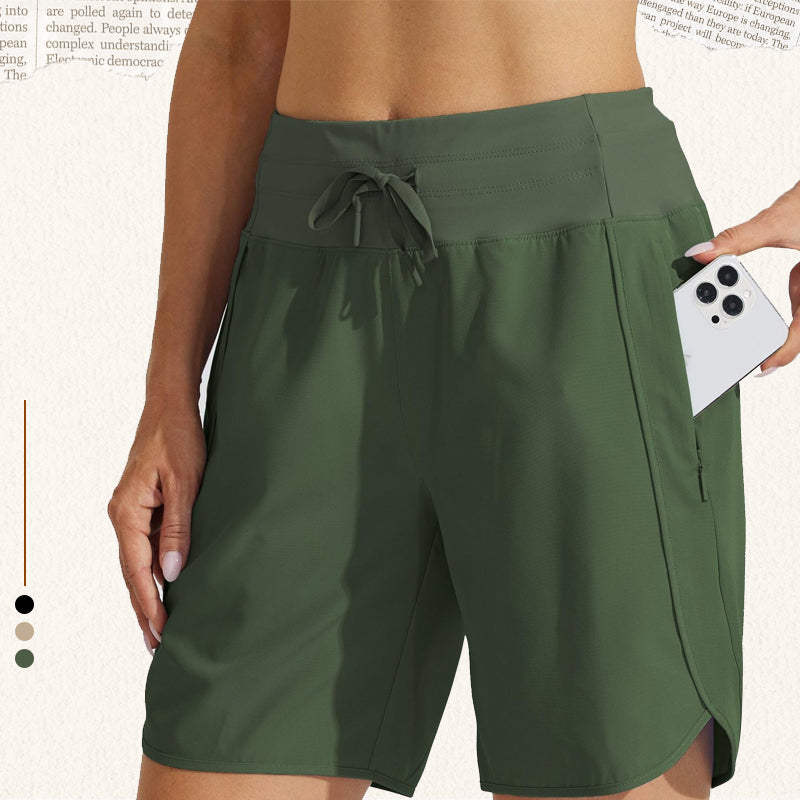 🌞Sommarrea – 50 % rabatt🩳Högmidjade, snabbtorkande träningsshorts för damer