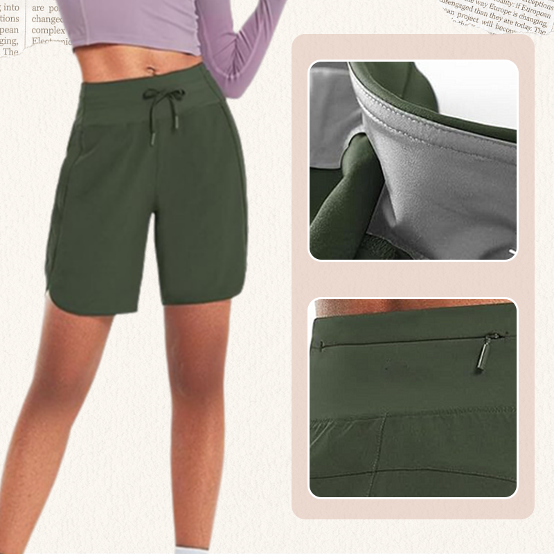 🌞Sommarrea – 50 % rabatt🩳Högmidjade, snabbtorkande träningsshorts för damer