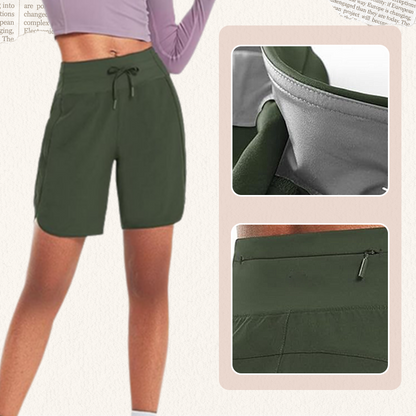 🌞Sommarrea – 50 % rabatt🩳Högmidjade, snabbtorkande träningsshorts för damer