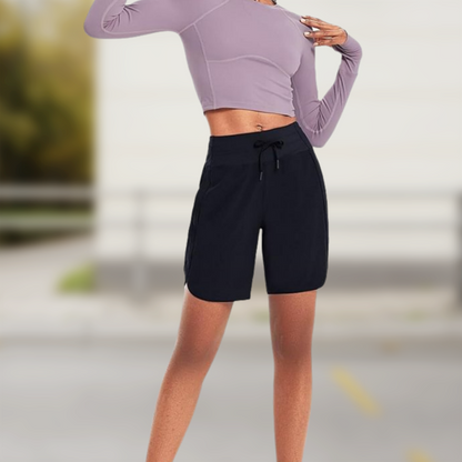 🌞Sommarrea – 50 % rabatt🩳Högmidjade, snabbtorkande träningsshorts för damer