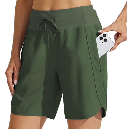 🌞Sommarrea – 50 % rabatt🩳Högmidjade, snabbtorkande träningsshorts för damer