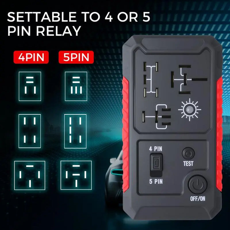 USB-C bilrelätester för 4/5-pin reläer