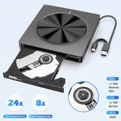 7-i-1 USB 3.0 Typ-C DVD-brännare