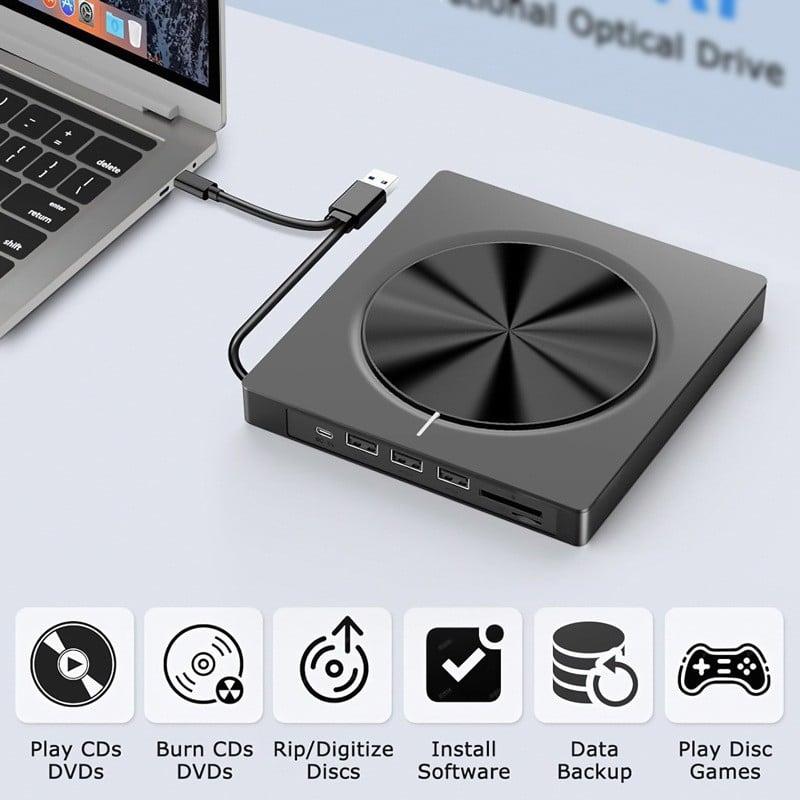 7-i-1 USB 3.0 Typ-C DVD-brännare