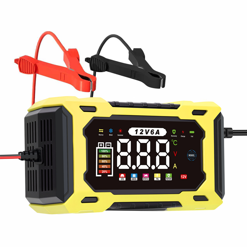 🔋50 % RABATT!🚗Smart bilbatteriladdare 12 V 6 A – Impulsreparationsfunktion, LCD-skärm och maximal säkerhet 🛡️