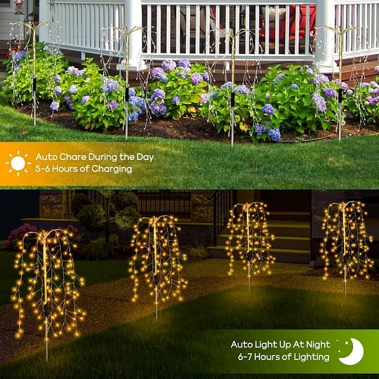 ☀️ 50% RABATT 🌙 | Solcellsdrivna Trädgårdslampor – 100/200 LED & IP55 Vattentät