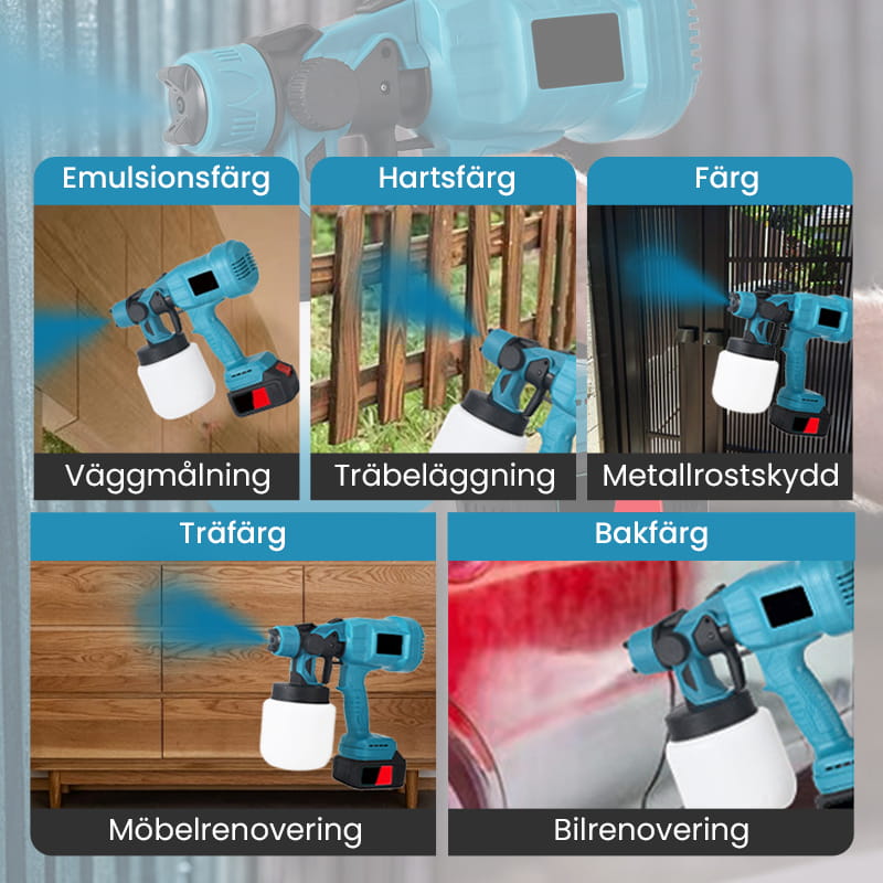 🔥🔥 50% rabatt + gratis frakt! 💥 🎨 Trådlös elektrisk färgspruta – snabb, ren och effektiv
