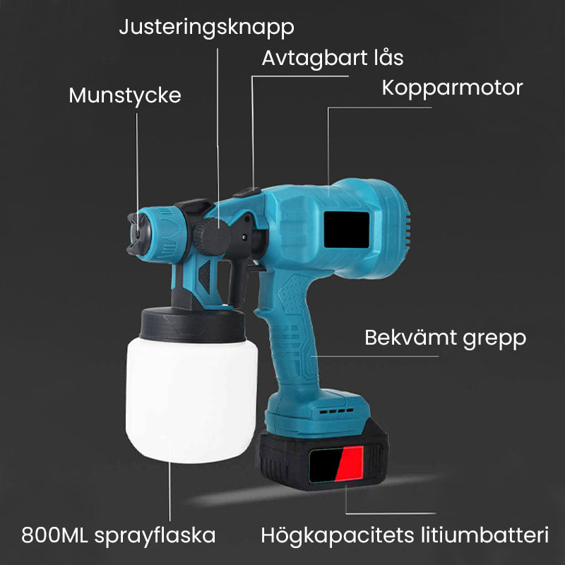 🔥🔥 50% rabatt + gratis frakt! 💥 🎨 Trådlös elektrisk färgspruta – snabb, ren och effektiv