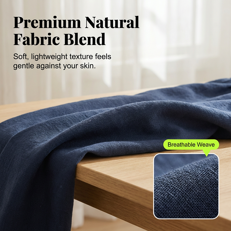 👖 50% RABATT NU! 🌿 Korta byxor i bomulls- och linneblandning för dam – Elastisk Midja med Dragsko, Vida Ben & Djupa Sidfickor – Andningsbar Sommarbasvara ✨